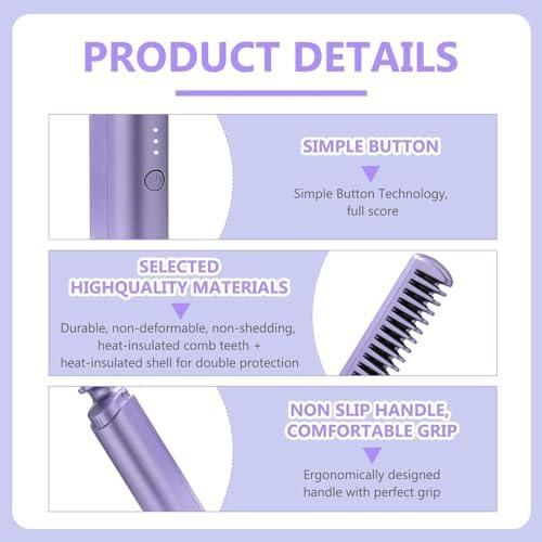 Rechargeable Hot Comb Hair Straightener